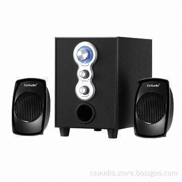 2.1-channel Computer Speakers with USB, SD Card Reader and FM Radio